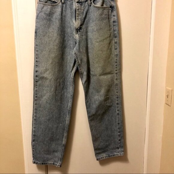 Lee Jeans Blue Denim Relaxed Fit Straight Leg Light Distressed Men's W 36 L 32 - Picture 2 of 12